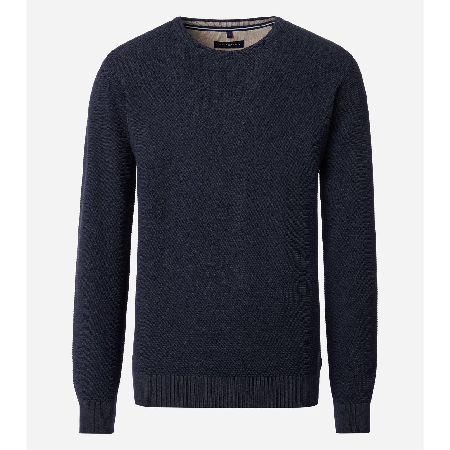 TEXTURED KNIT CREWNECK SWEATER-MENS SWEATERS & KNITS-CASA C MODA-JB Evans Fashions & Footwear