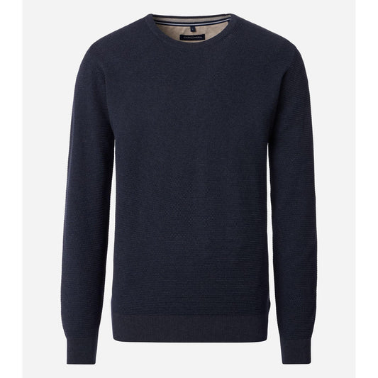 TEXTURED KNIT CREWNECK SWEATER-MENS SWEATERS & KNITS-CASA C MODA-JB Evans Fashions & Footwear
