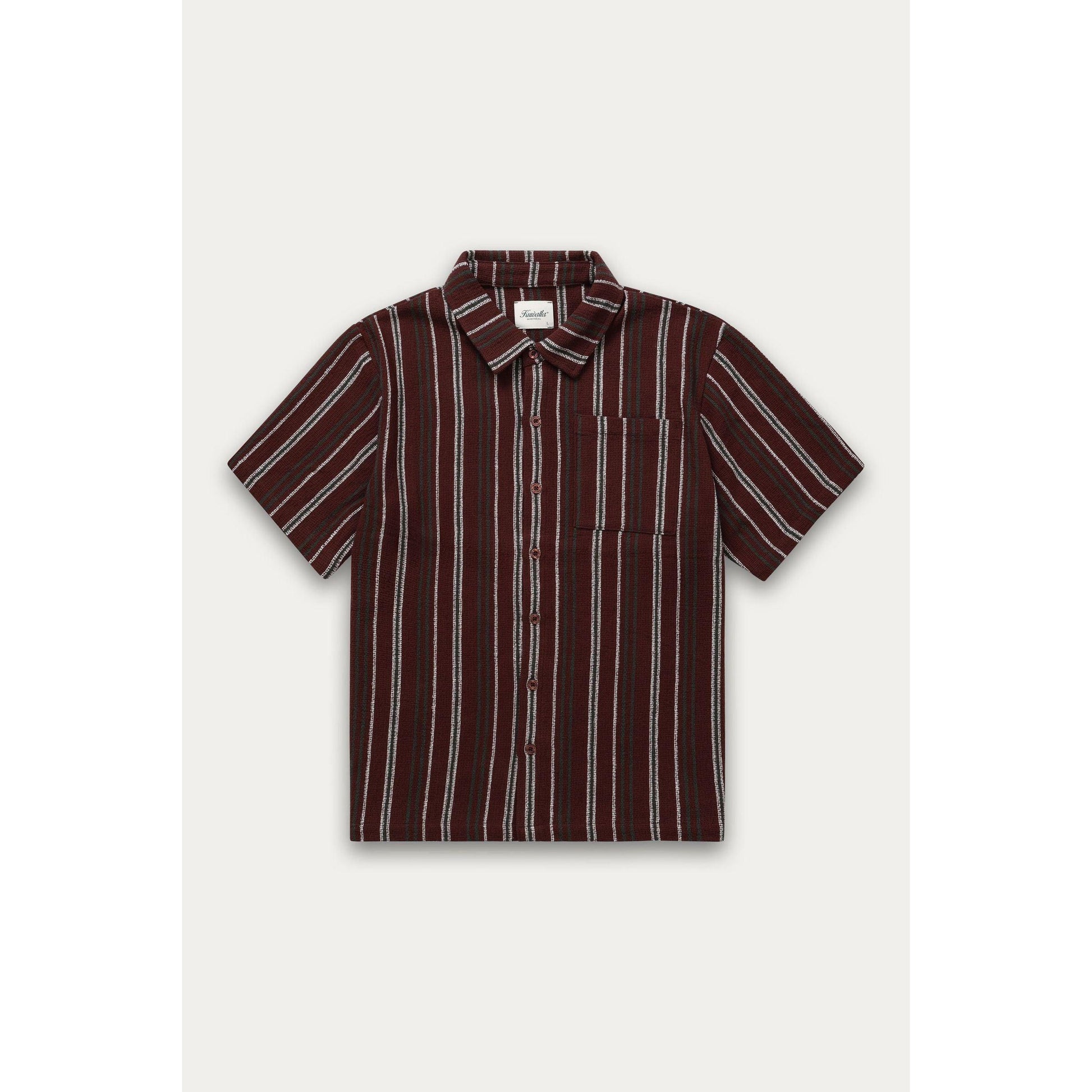 TEXTURED STRIPE SHIRT-MENS SHIRTS-KUWALLA-JB Evans Fashions & Footwear