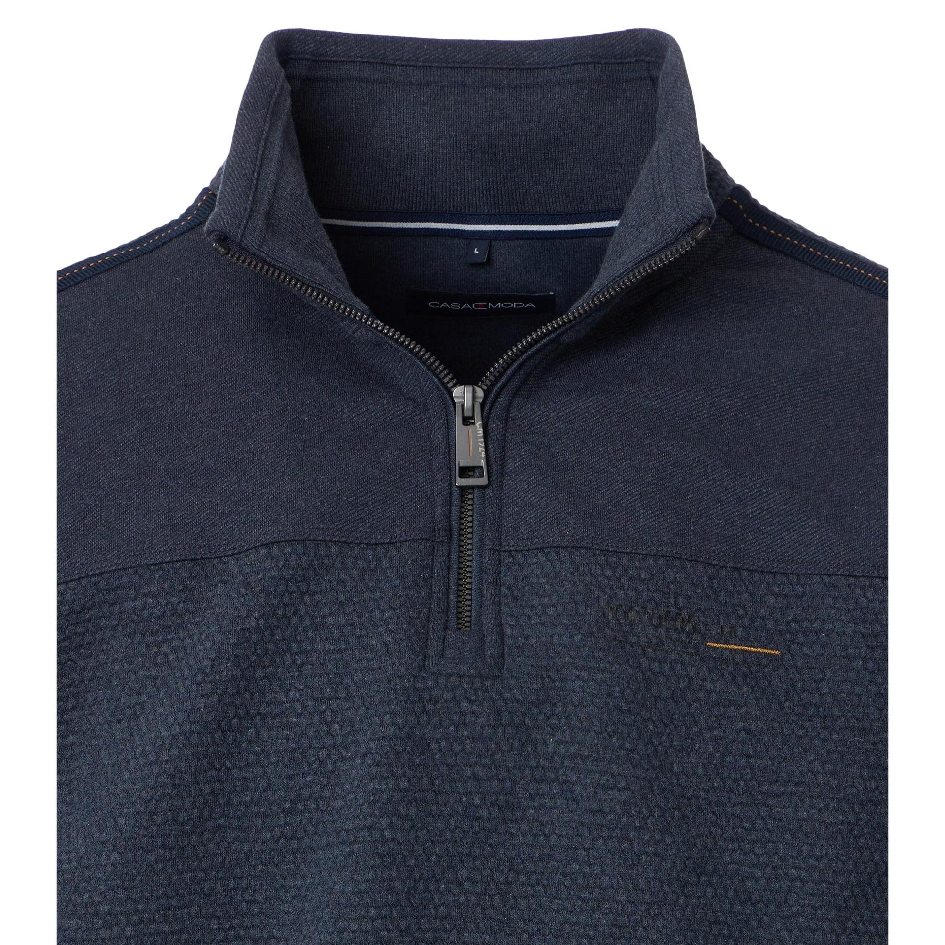 TEXTURED WEAVE 1/4 ZIP-MENS SWEATERS & KNITS-CASA C MODA-JB Evans Fashions & Footwear