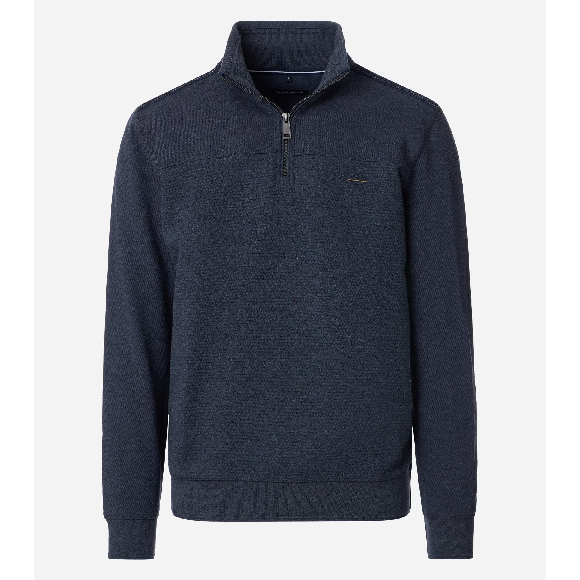 TEXTURED WEAVE 1/4 ZIP-MENS SWEATERS & KNITS-CASA C MODA-JB Evans Fashions & Footwear