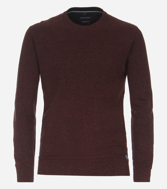 TEXTURED WEAVE CREW NECK SWEATER-MENS SWEATERS & KNITS-CASA C MODA-JB Evans Fashions & Footwear