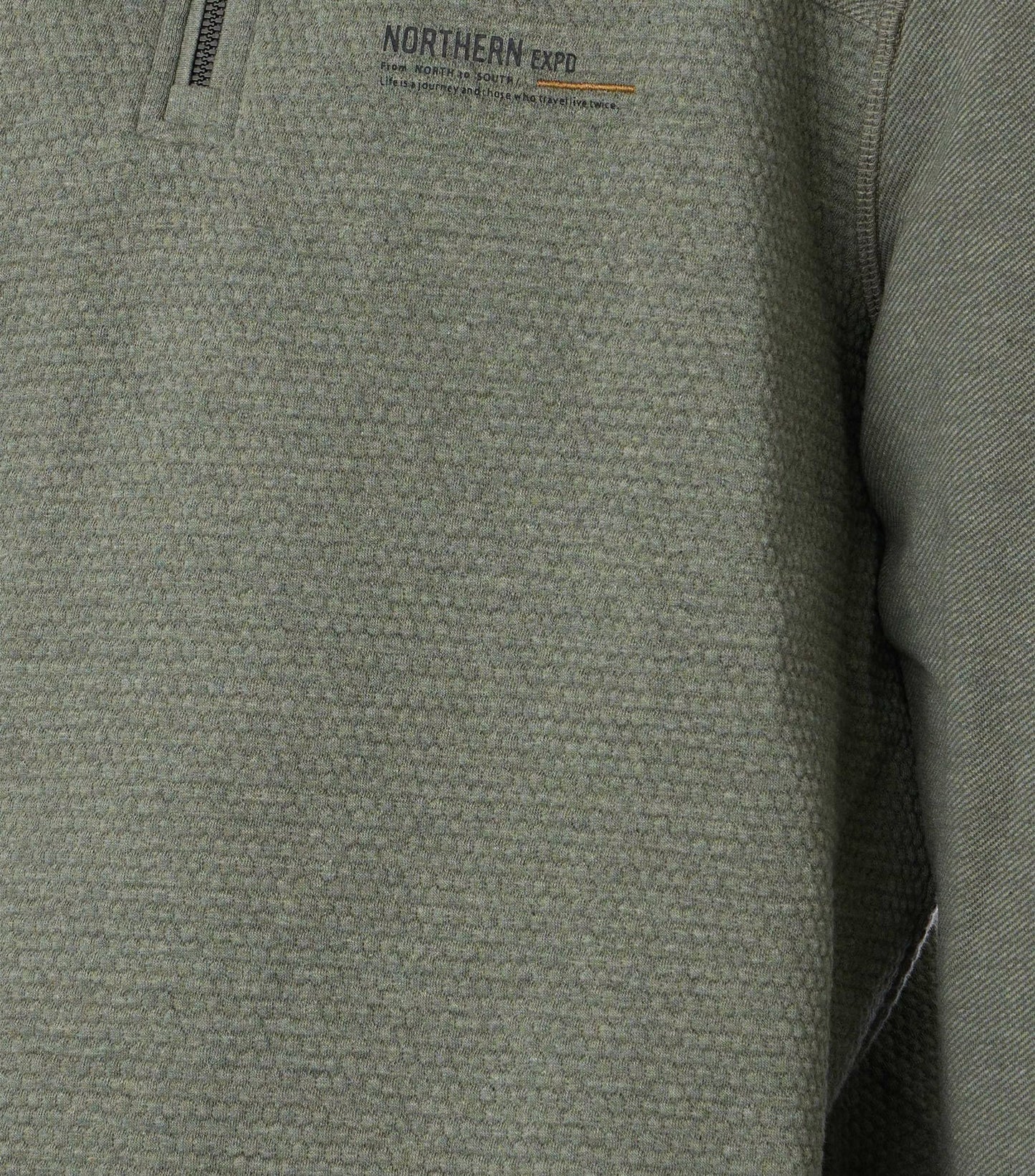 TEXTURED WEAVE HALF ZIP-MENS SWEATERS & KNITS-CASA C MODA-JB Evans Fashions & Footwear
