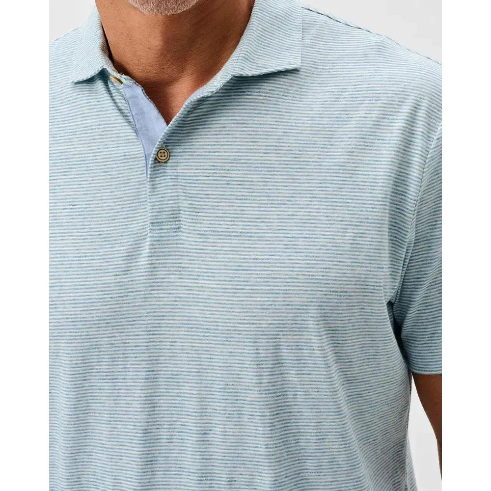 THATCHER MINI STRIPE POLO-MENS T-SHIRTS & POLO'S-JOHNNIE-O-JB Evans Fashions & Footwear