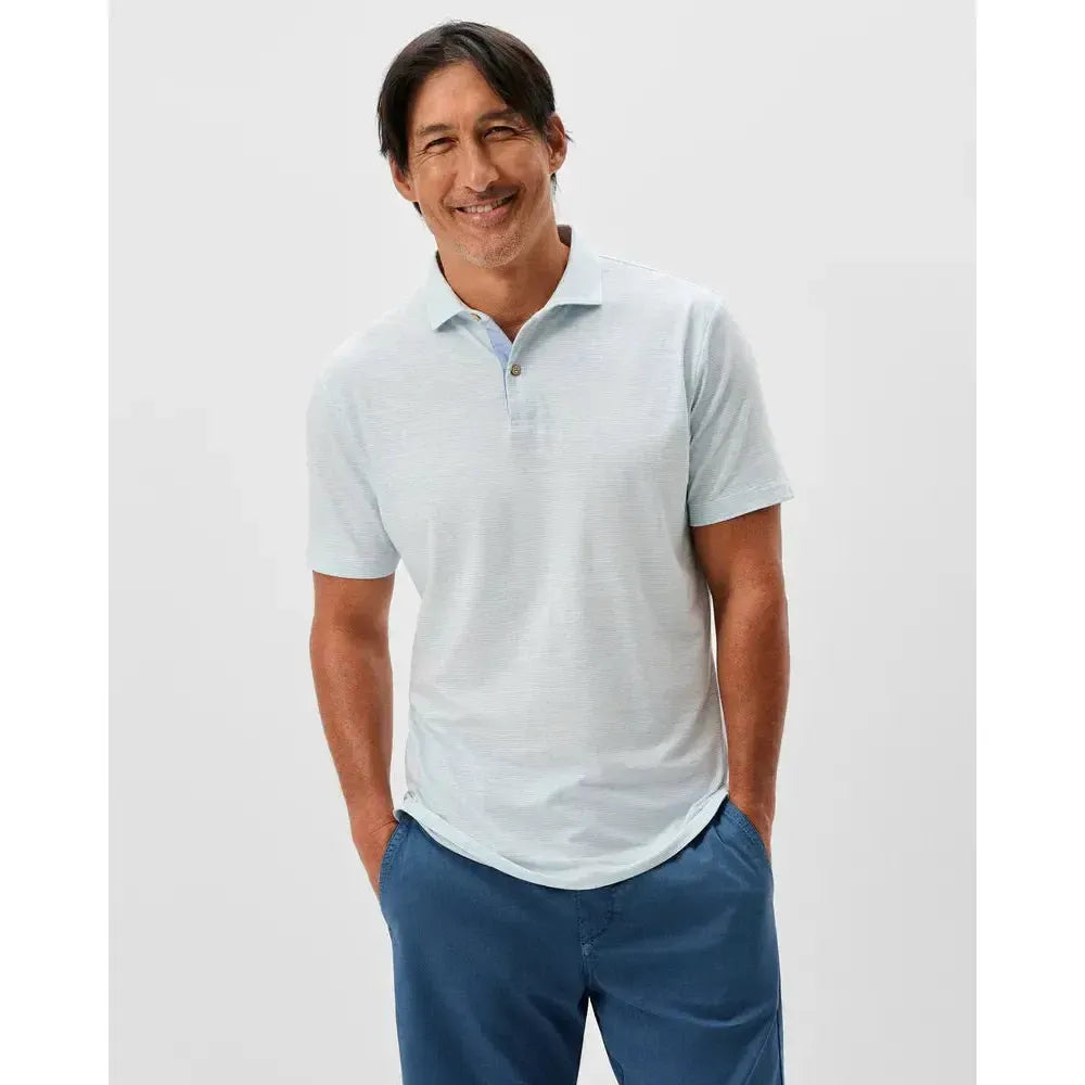 THATCHER MINI STRIPE POLO-MENS T-SHIRTS & POLO'S-JOHNNIE-O-JB Evans Fashions & Footwear