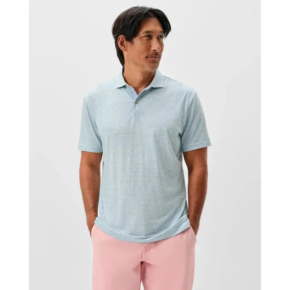THATCHER MINI STRIPE POLO-MENS T-SHIRTS & POLO'S-JOHNNIE-O-JB Evans Fashions & Footwear