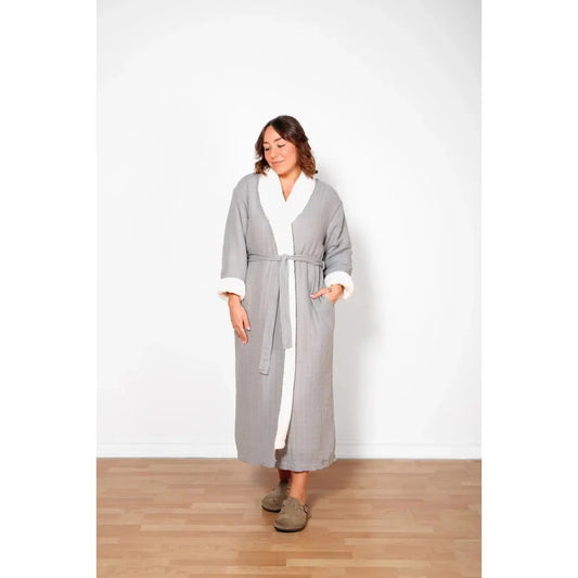 THE BOREAL UNISEX FLEECE LINED ROBE-LADIES LOUNGE & SLEEPWEAR-TOFINO TOWEL CO-JB Evans Fashions & Footwear