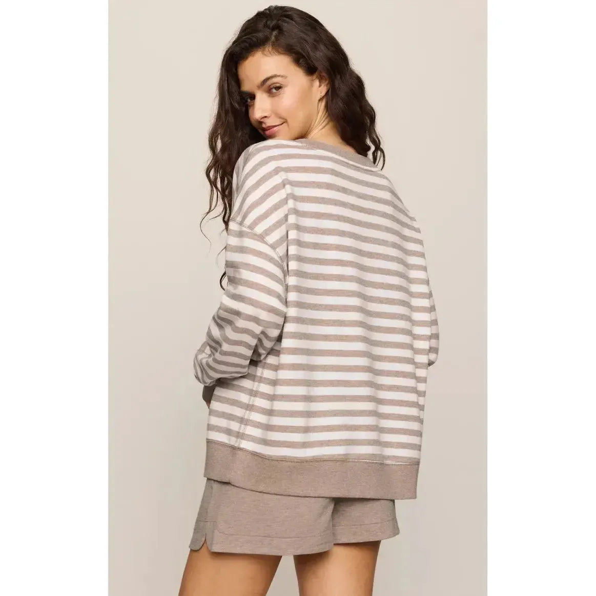 THE EVERYDAY STRIPED CREW-LADIES LOUNGE & SLEEPWEAR-Z SUPPLY-JB Evans Fashions & Footwear