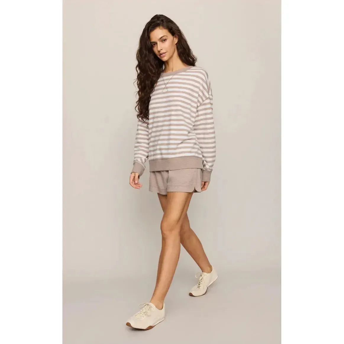THE EVERYDAY STRIPED CREW-LADIES LOUNGE & SLEEPWEAR-Z SUPPLY-JB Evans Fashions & Footwear