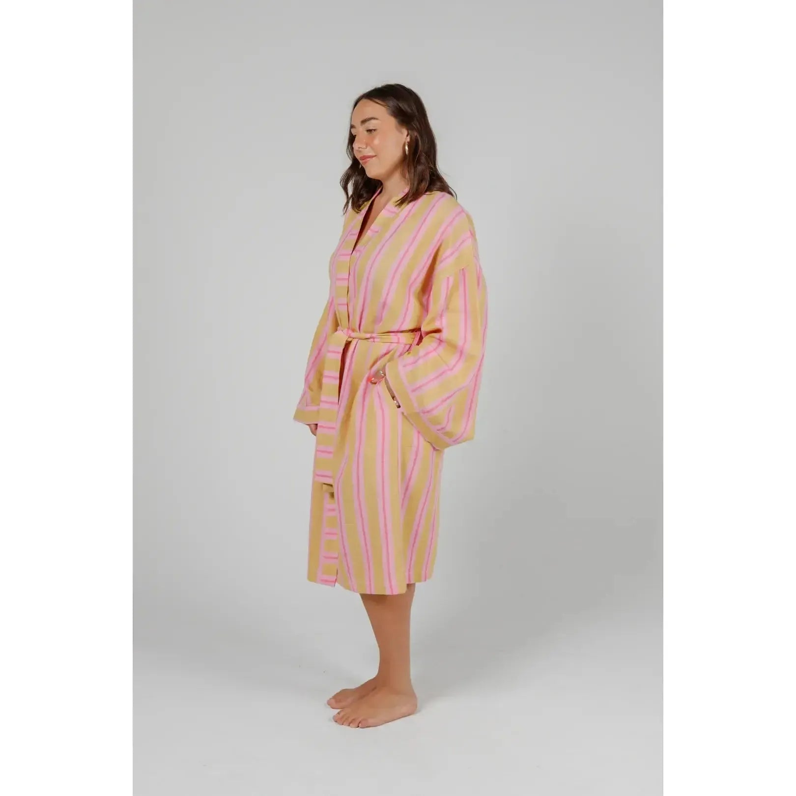 THE MISTRAL STRIPE ROBE-MISTRAL-O/SSUN-LADIES LOUNGE & SLEEPWEAR-TOFINO TOWEL CO-JB Evans Fashions & Footwear