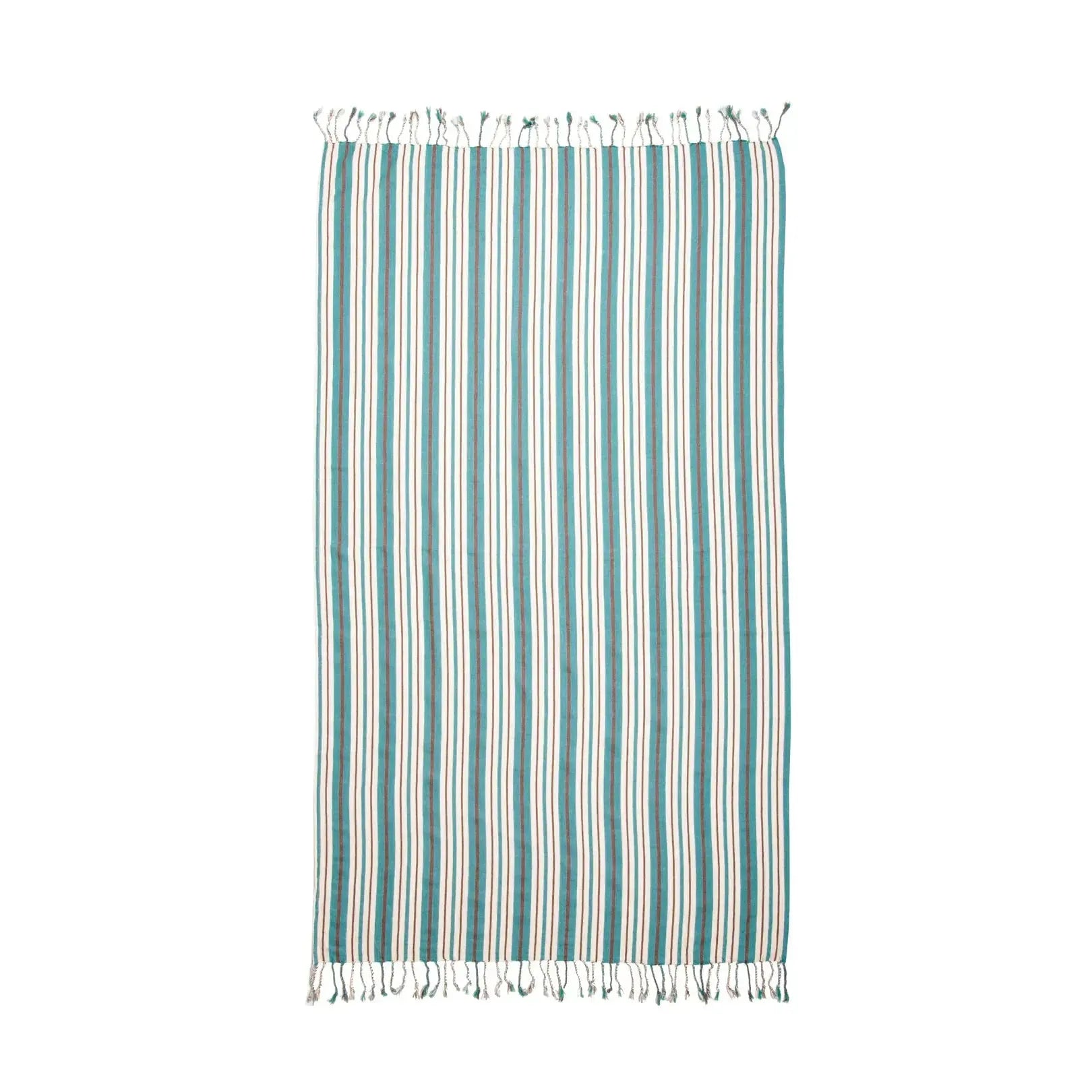 THE MISTRAL STRIPE TASSEL TOWEL-LADIES LOUNGE & SLEEPWEAR-TOFINO TOWEL CO-JB Evans Fashions & Footwear