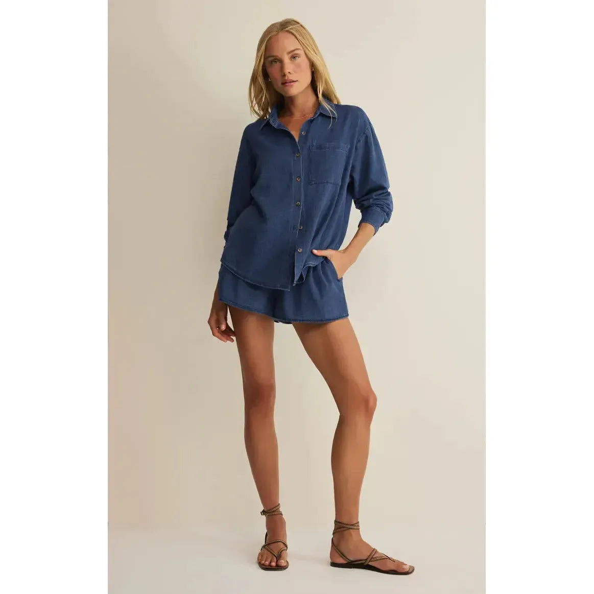 THE PERFECT TWILL BUTTON UP-LADIES TOPS-Z SUPPLY-JB Evans Fashions & Footwear