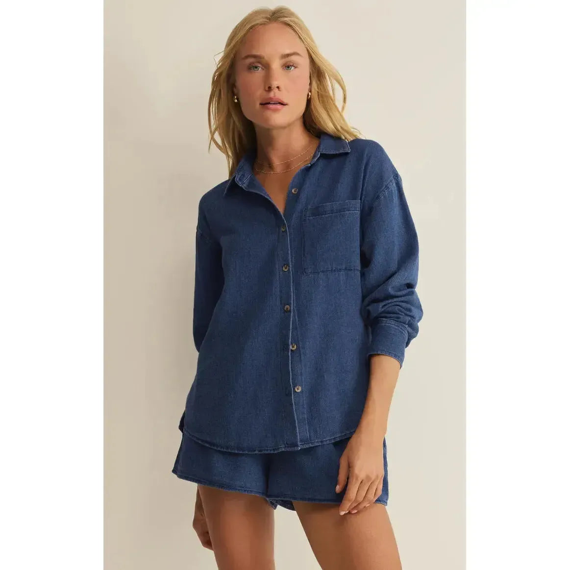 THE PERFECT TWILL BUTTON UP-LADIES TOPS-Z SUPPLY-JB Evans Fashions & Footwear