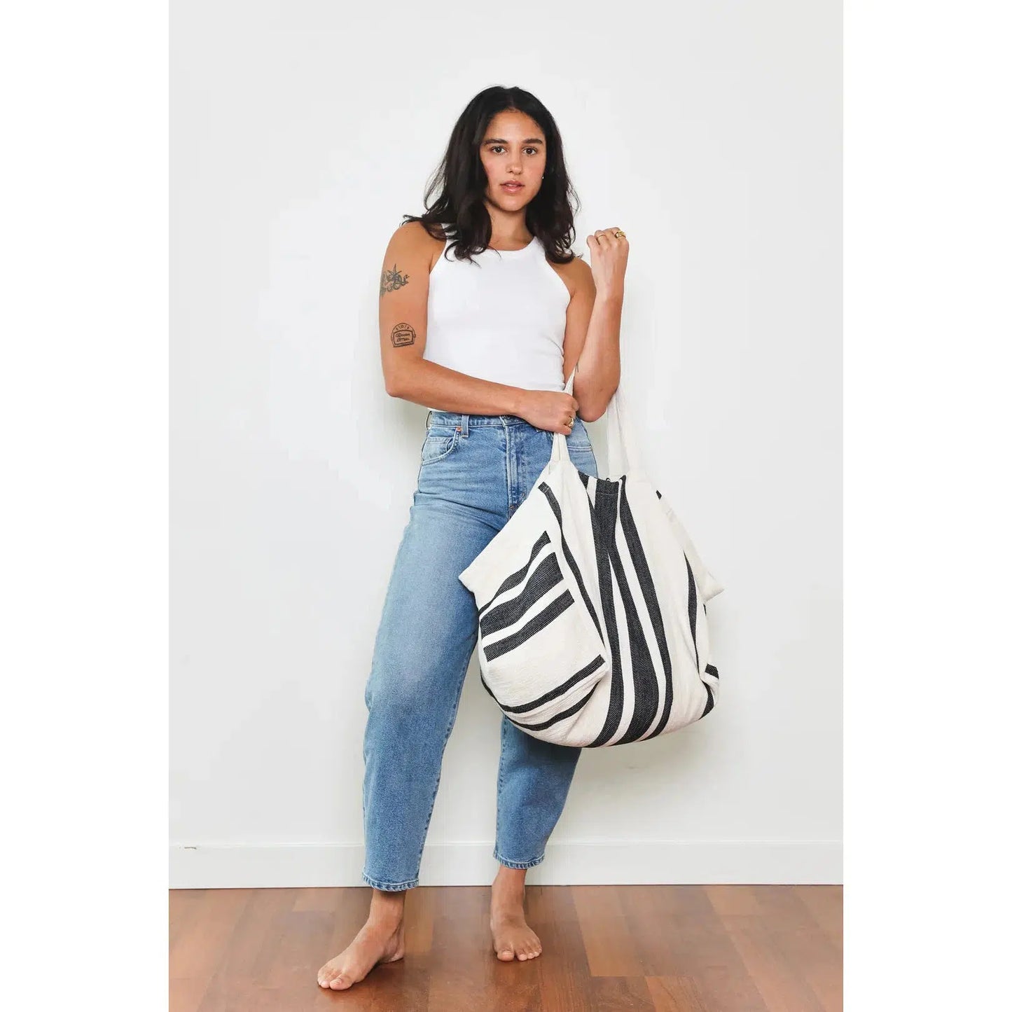 THE REY TOTE BAG-REY-O/SBLK-LADIES ACCESSORIES-TOFINO TOWEL CO-JB Evans Fashions & Footwear