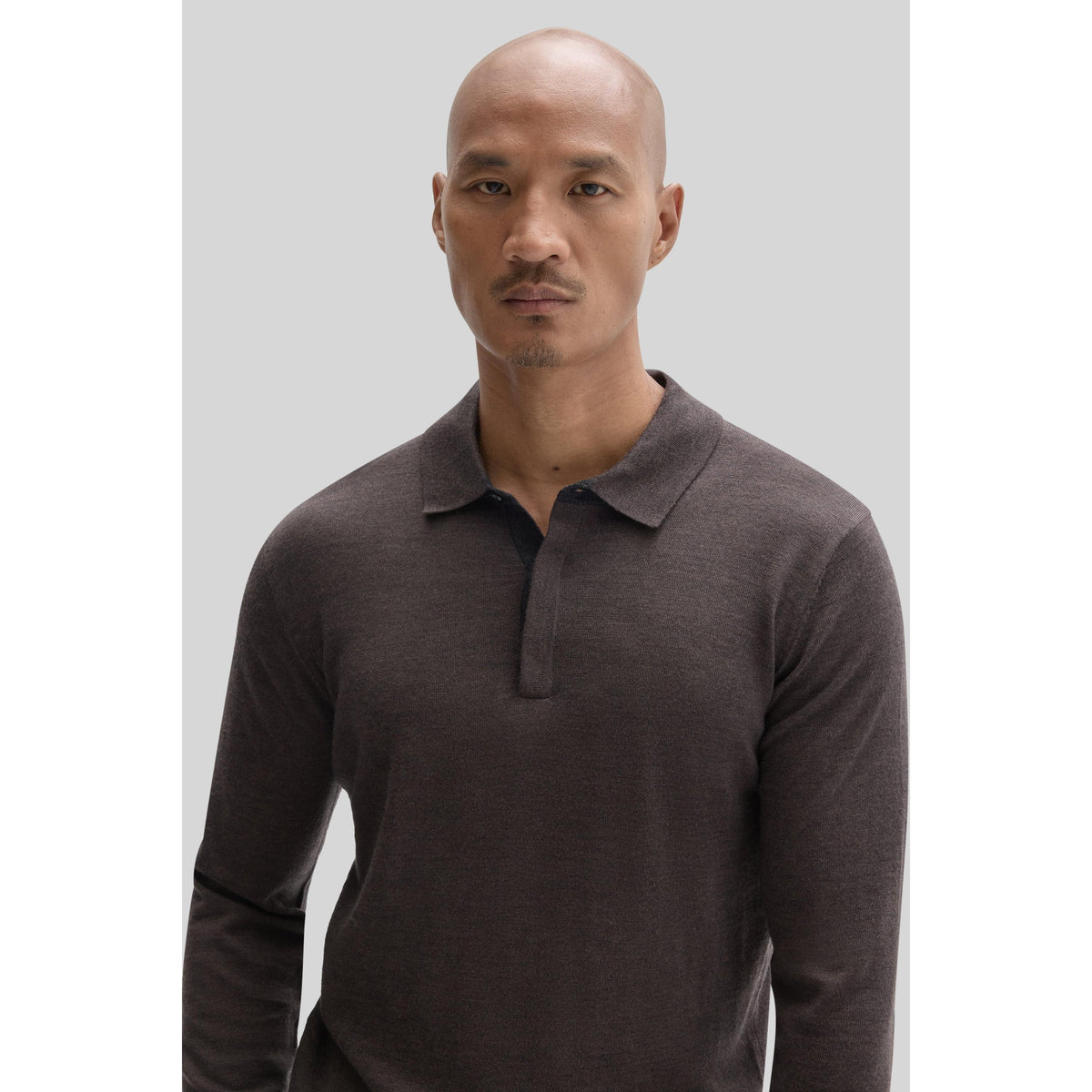 THOMAS LS MERINO POLO-RB52138-MEDBRN-MENS SWEATERS & KNITS-ROBERT BARAKETT-JB Evans Fashions & Footwear