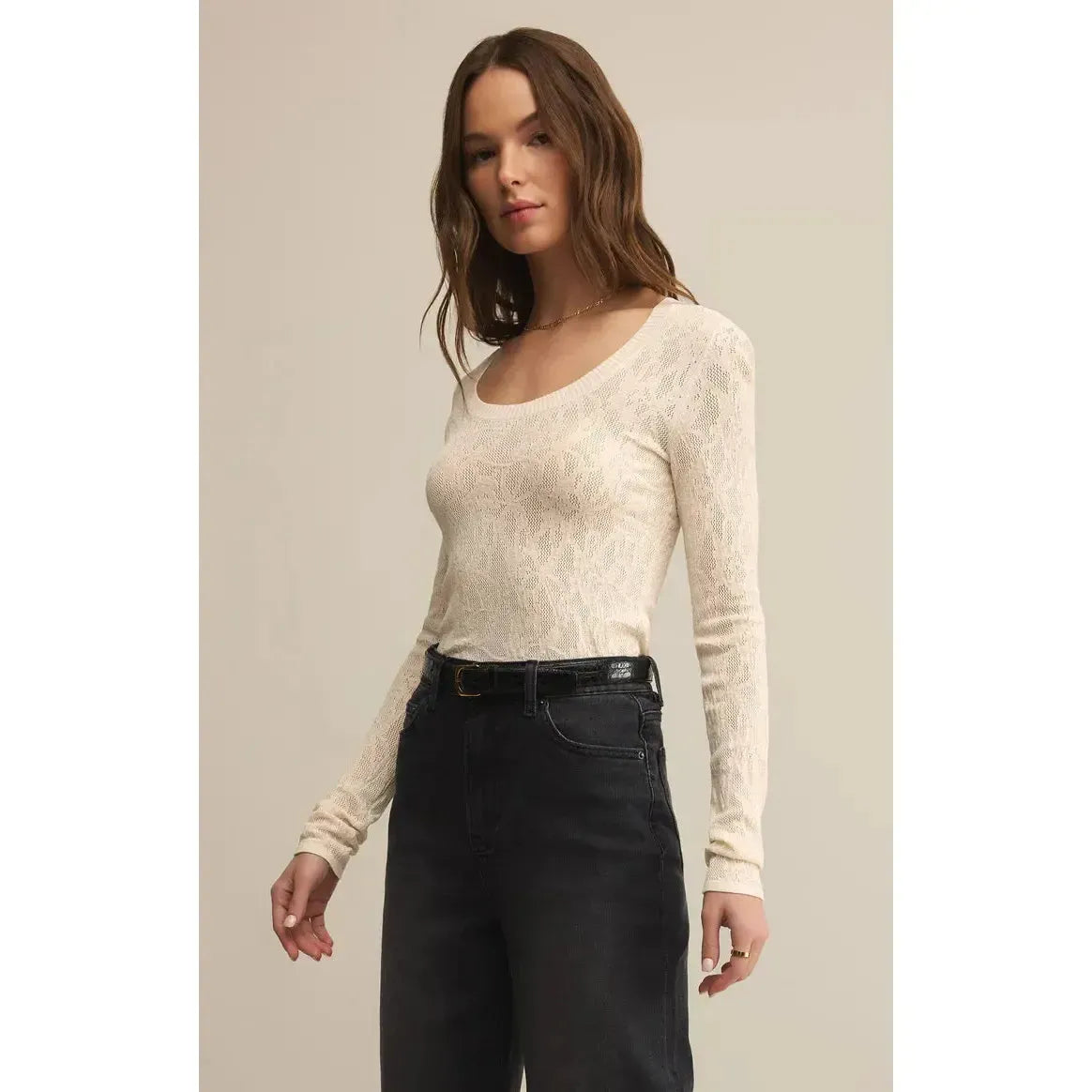 TIBI SCOOP MESH SWEATER-LADIES SWEATERS & KNITS-Z SUPPLY-JB Evans Fashions & Footwear