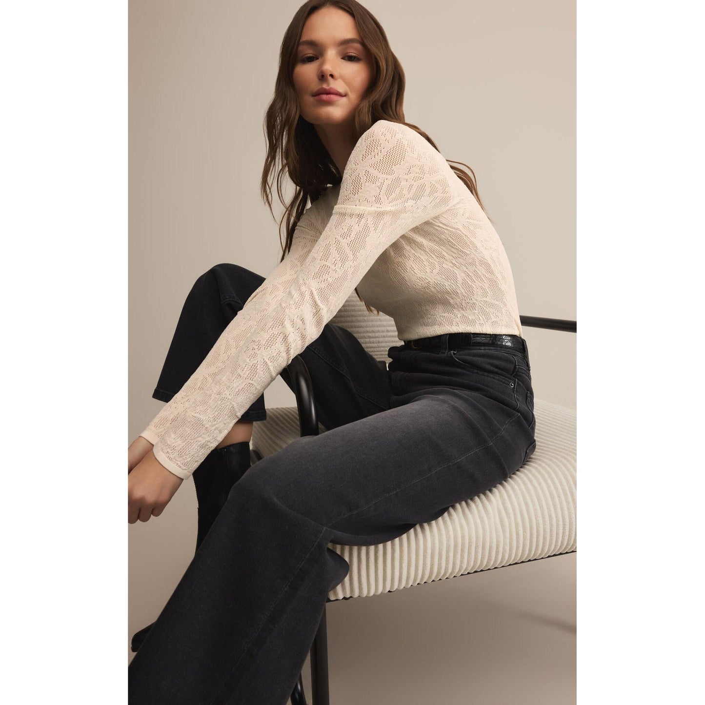 TIBI SCOOP MESH SWEATER-LADIES SWEATERS & KNITS-Z SUPPLY-JB Evans Fashions & Footwear