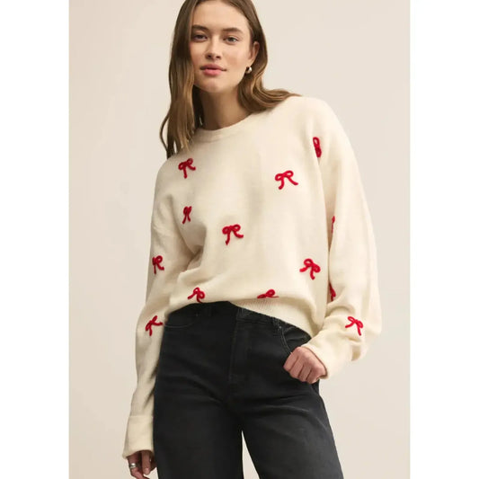 TIE THE RIBBON SWEATER-LADIES SWEATERS & KNITS-Z SUPPLY-JB Evans Fashions & Footwear