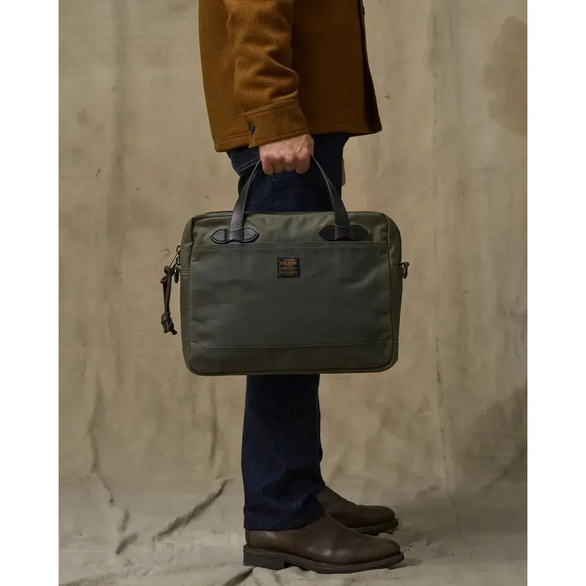 TIN CLOTH COMPACT BREIFCASE-TRAVEL ACCESSORIES-FILSON-JB Evans Fashions & Footwear