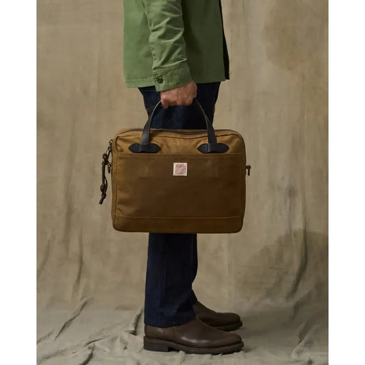 TIN CLOTH COMPACT BRIEFCASE-TRAVEL ACCESSORIES-FILSON-JB Evans Fashions & Footwear