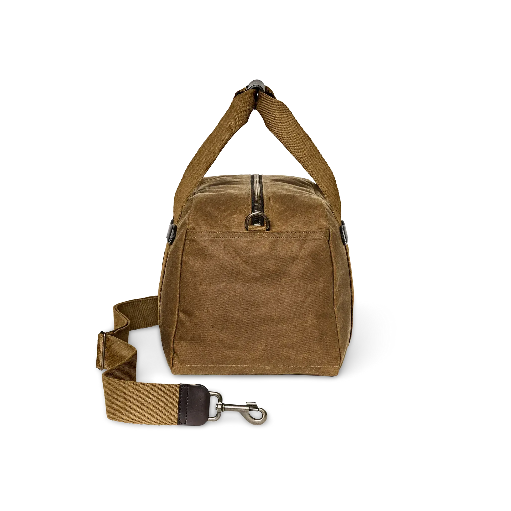 TIN CLOTH SMALL DUFFLE BAG DARK TAN-TRAVEL ACCESSORIES-FILSON-JB Evans Fashions & Footwear