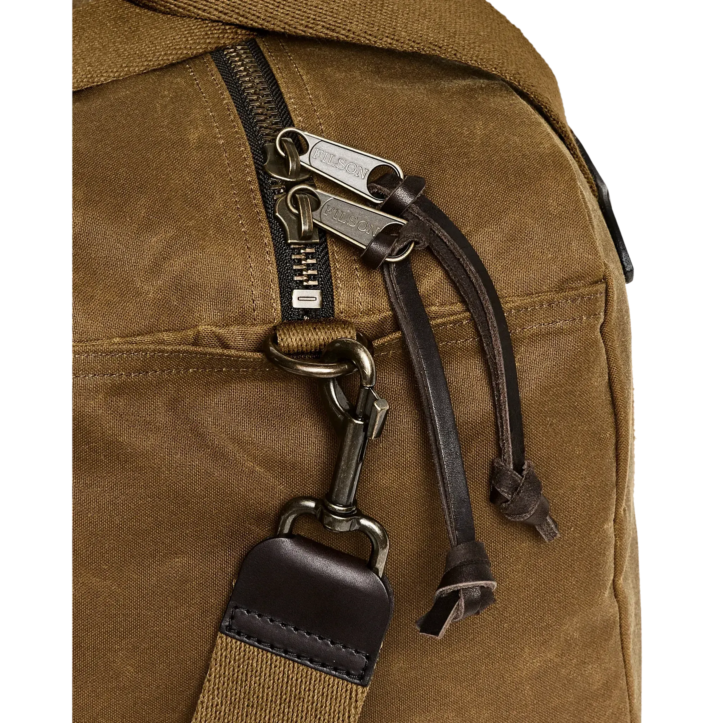 TIN CLOTH SMALL DUFFLE BAG DARK TAN-TRAVEL ACCESSORIES-FILSON-JB Evans Fashions & Footwear