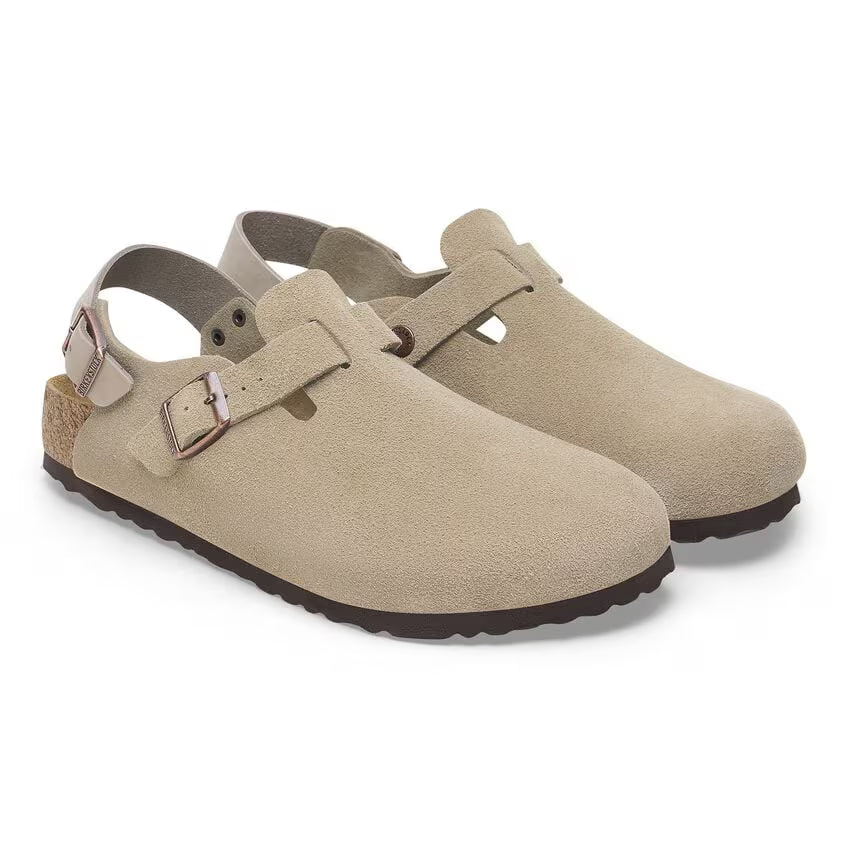 TOKIO SUEDE TAUPE N-SANDALS-BIRKENSTOCK-JB Evans Fashions & Footwear