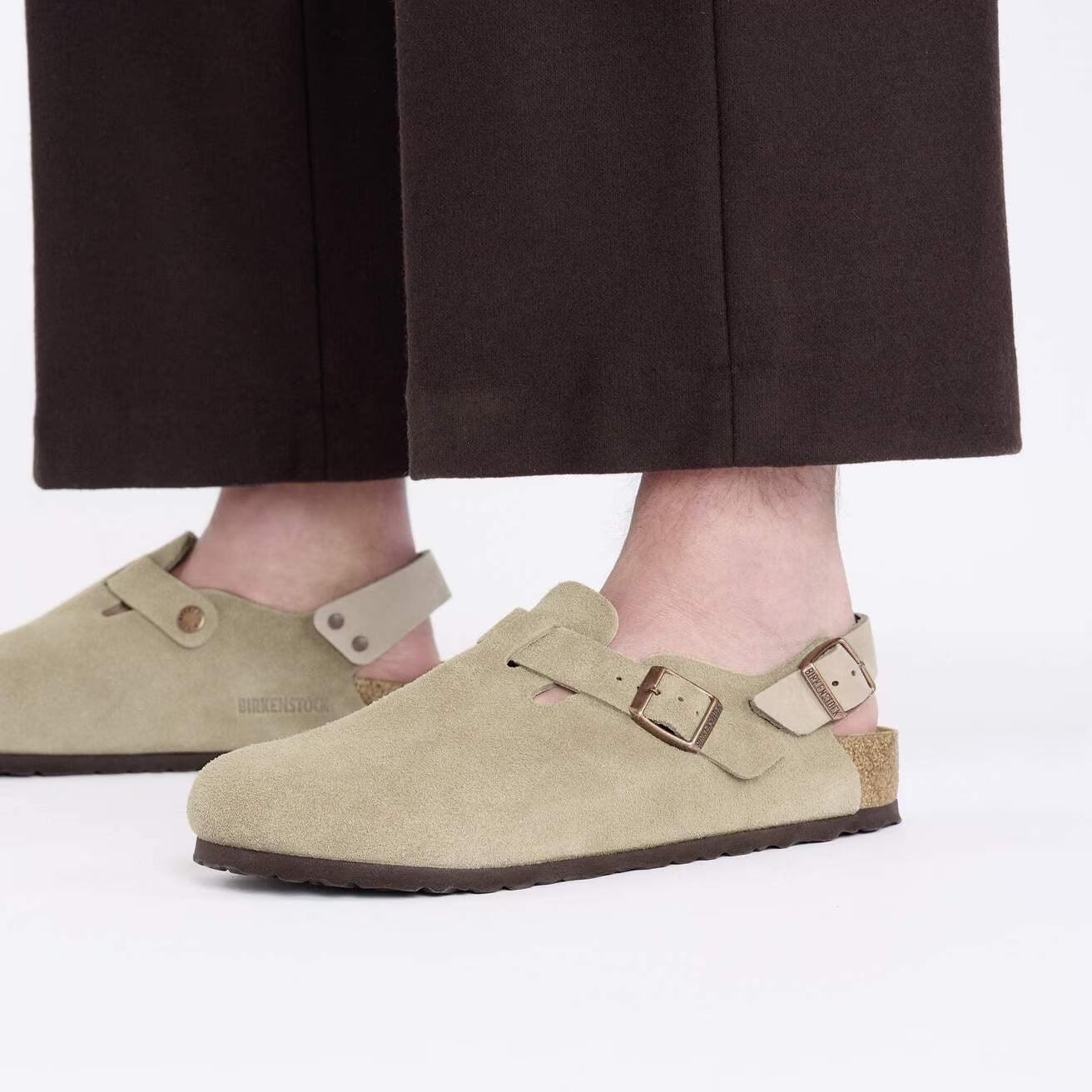 TOKIO SUEDE TAUPE R-MENS SANDALS-BIRKENSTOCK-JB Evans Fashions & Footwear