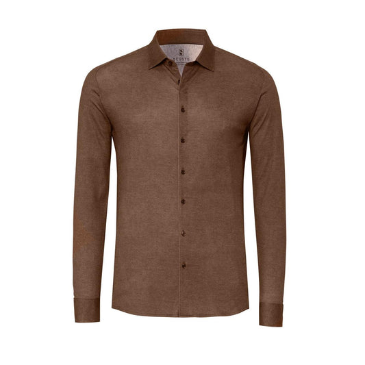 TWILL STRUCTURE JERSEY STRETCH-MENS SHIRTS-DESOTO-JB Evans Fashions & Footwear
