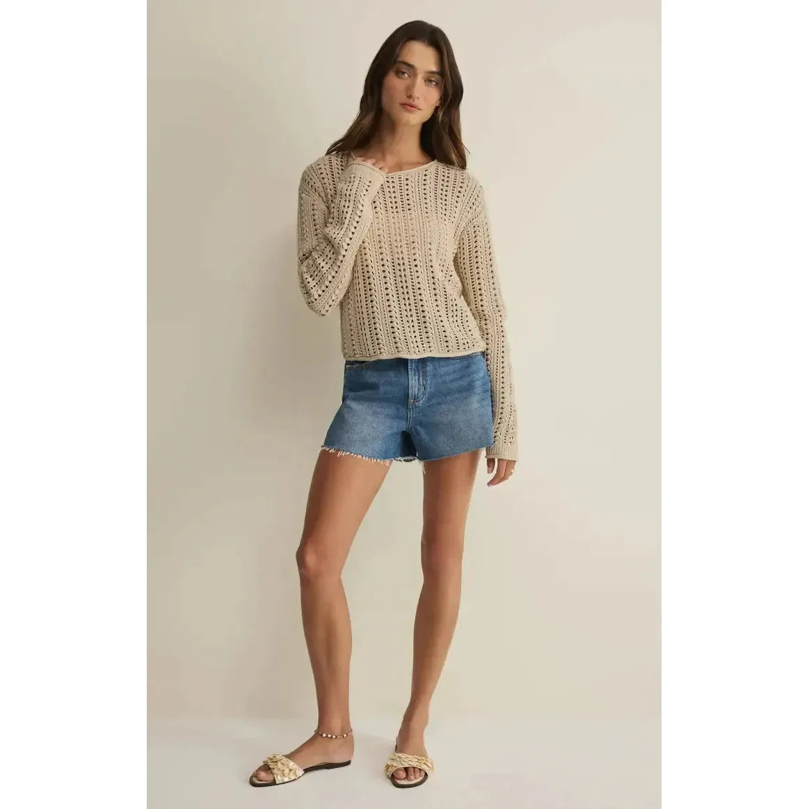 UPLAND CROCHET SWEATER-LADIES SWEATERS & KNITS-Z SUPPLY-JB Evans Fashions & Footwear