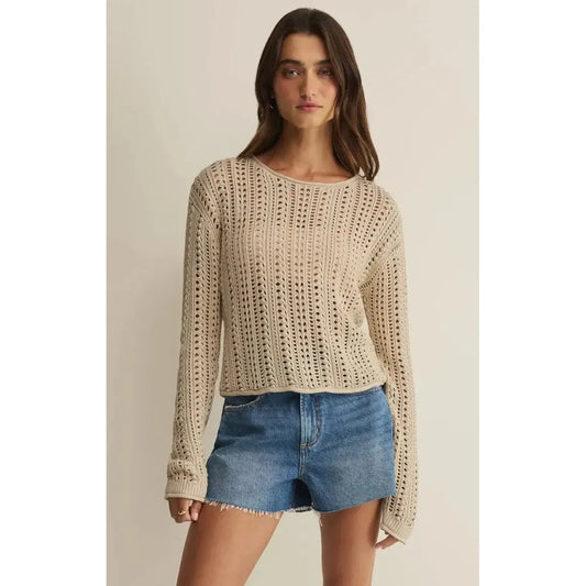 UPLAND CROCHET SWEATER-LADIES SWEATERS & KNITS-Z SUPPLY-JB Evans Fashions & Footwear