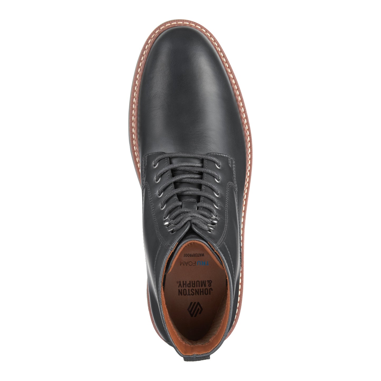 UPTON LUG PLAIN TOE - BLACK-MENS BOOTS-JOHNSTON & MURPHY-JB Evans Fashions & Footwear