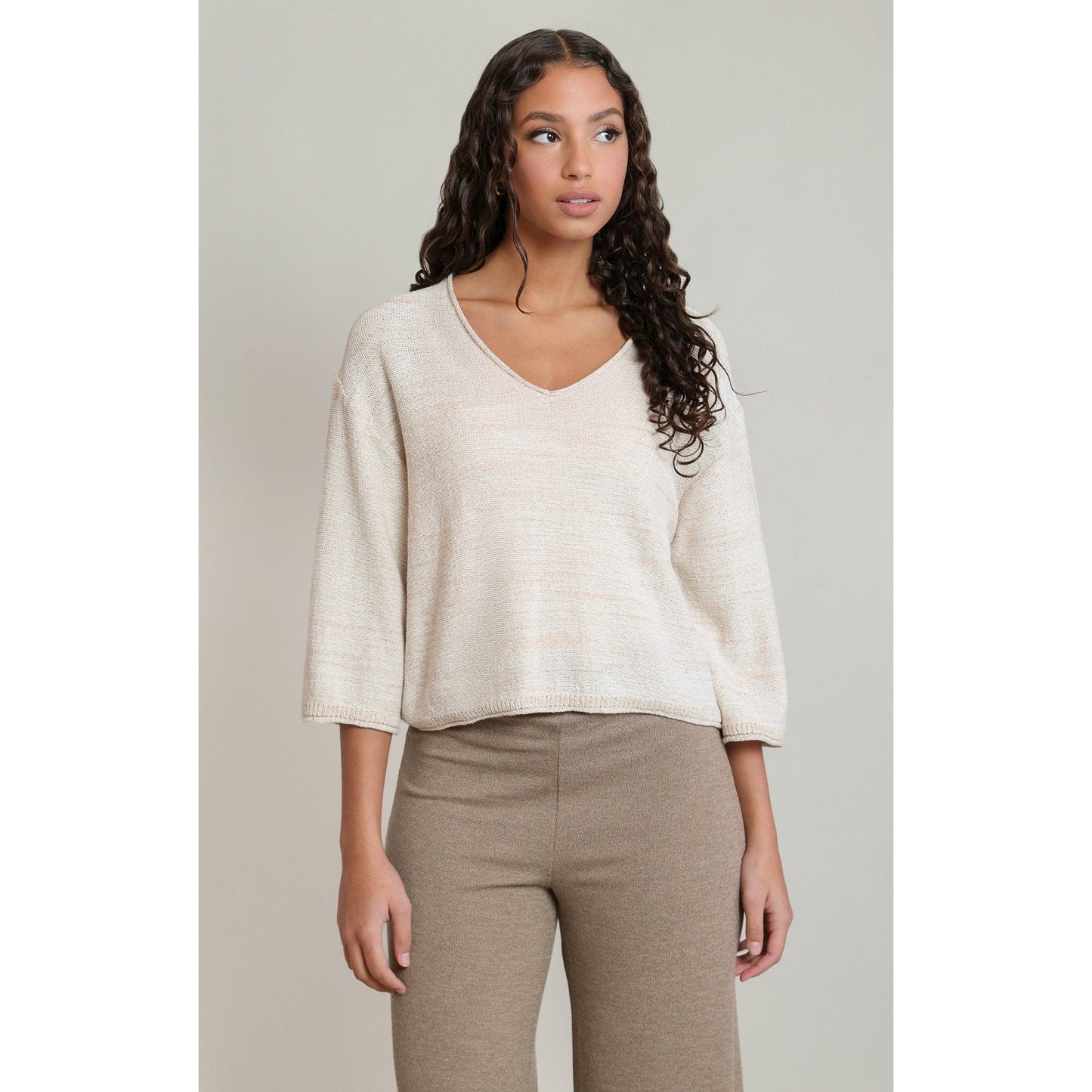 V-NECK SWEATER TOP-LADIES TOPS-DEX-JB Evans Fashions & Footwear
