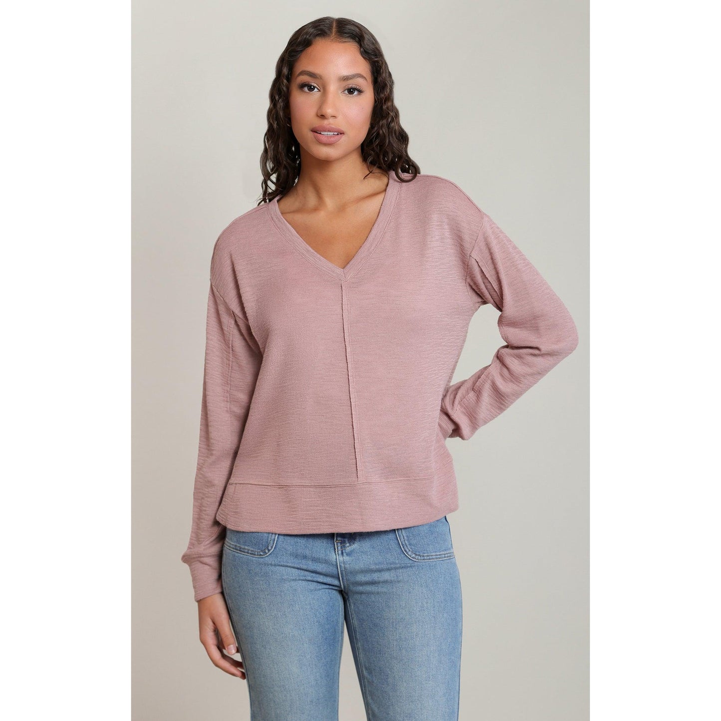 V-NECK TOP-LADIES TOPS-DEX-JB Evans Fashions & Footwear