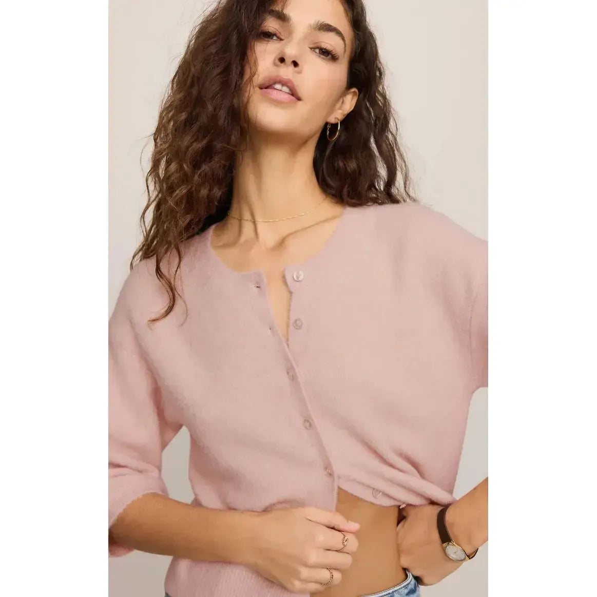 VALOR CARDIGAN SOFT BLUSH-LADIES SWEATERS & KNITS-Z SUPPLY-JB Evans Fashions & Footwear