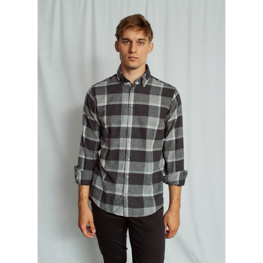 VARUNA MODERN CHECKERED BRUSHED FINISH-MENS SHIRTS-BRUUN STENGADE-JB Evans Fashions & Footwear