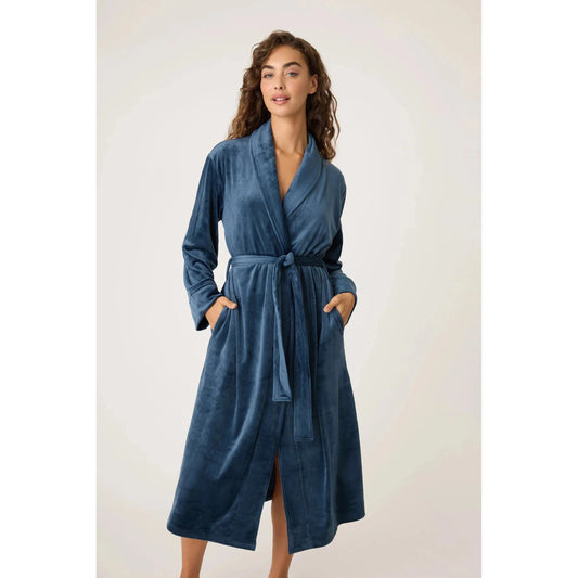 VELVETY VELOUR ROBE-LADIES LOUNGE & SLEEPWEAR-PJ SALVAGE-JB Evans Fashions & Footwear