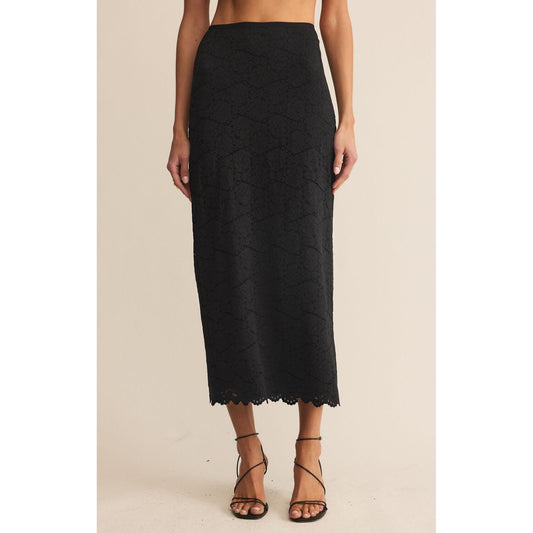 VIA LACE MIDI SKIRT-SKIRTS-Z SUPPLY-JB Evans Fashions & Footwear