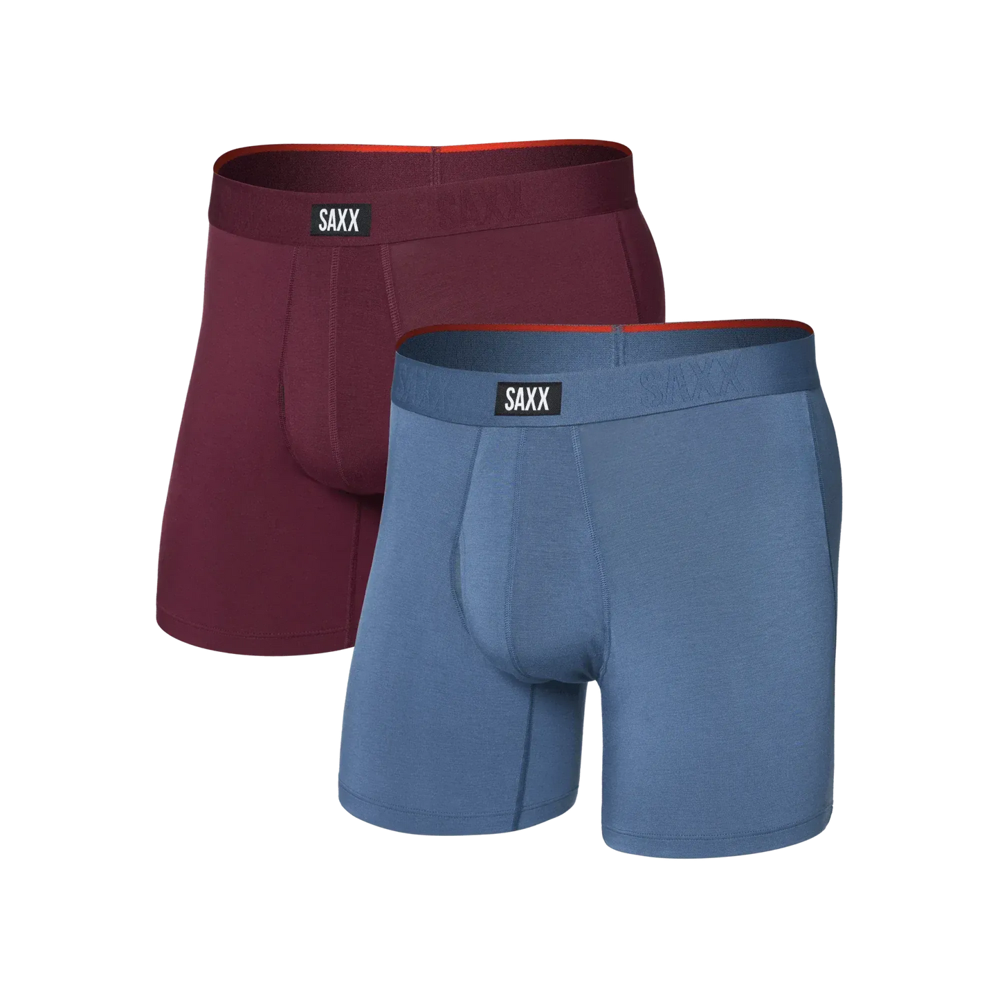 VIBE XTRA SOFT COMFORT BOXER BRIEF FLY 2PK-MENS UNDERWEAR-SAXX UNDERWEAR-JB Evans Fashions & Footwear