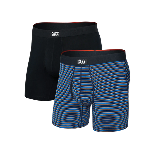 VIBE XTRA SOFT COMFORT BOXER BRIEF FLY 2PK-MENS UNDERWEAR-SAXX UNDERWEAR-JB Evans Fashions & Footwear