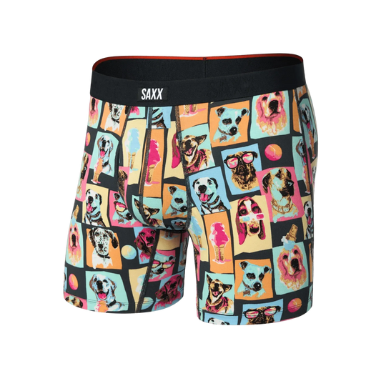 VIBE XTRA SOFT COMFORT BOXER BRIEF - SUMMER DOG-MENS UNDERWEAR-SAXX UNDERWEAR-JB Evans Fashions & Footwear