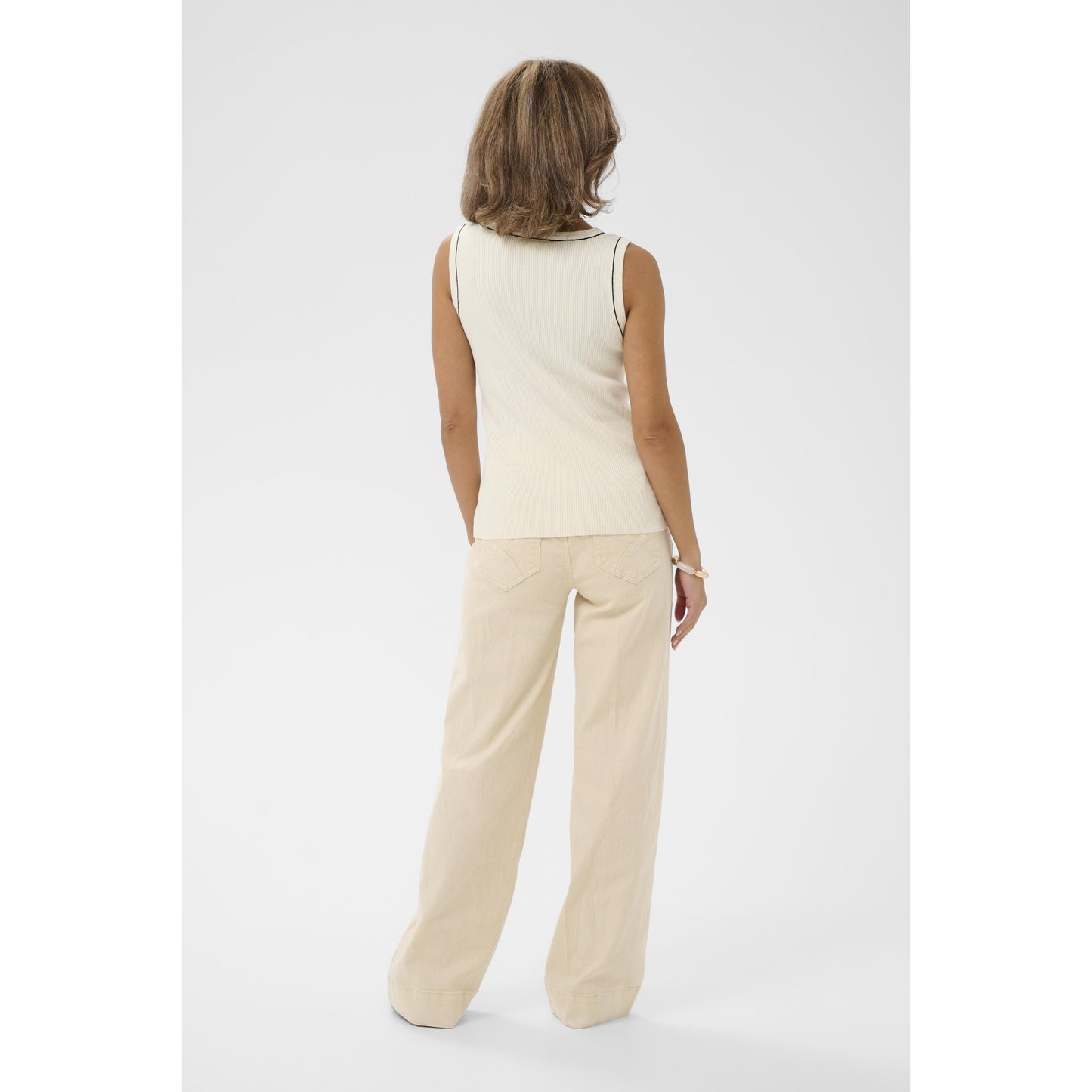 VILLEA KNIT TOP-LADIES TOPS-CREAM-JB Evans Fashions & Footwear