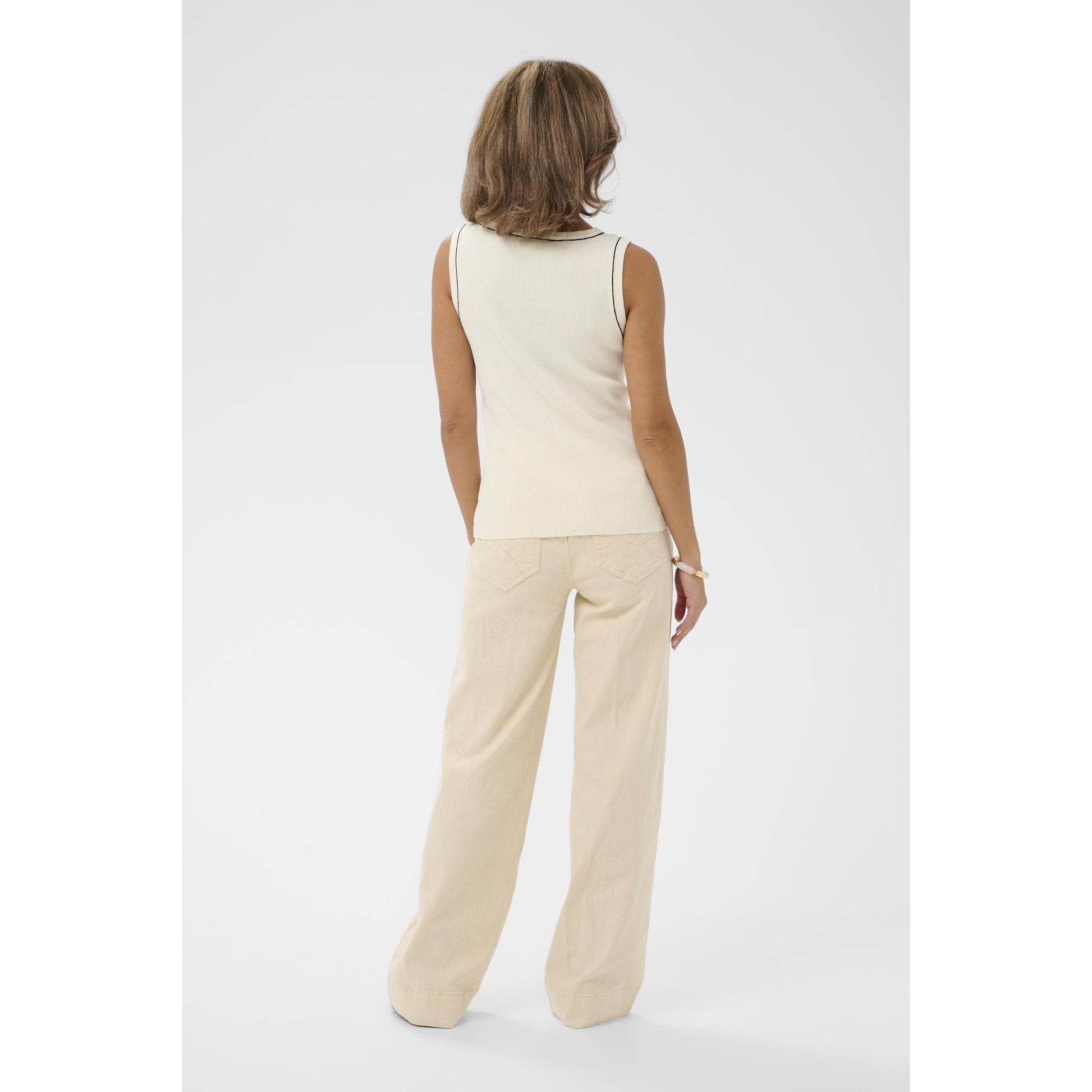 VILLEA KNIT TOP-LADIES TOPS-CREAM-JB Evans Fashions & Footwear