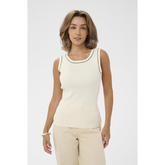 VILLEA KNIT TOP-LADIES TOPS-CREAM-JB Evans Fashions & Footwear