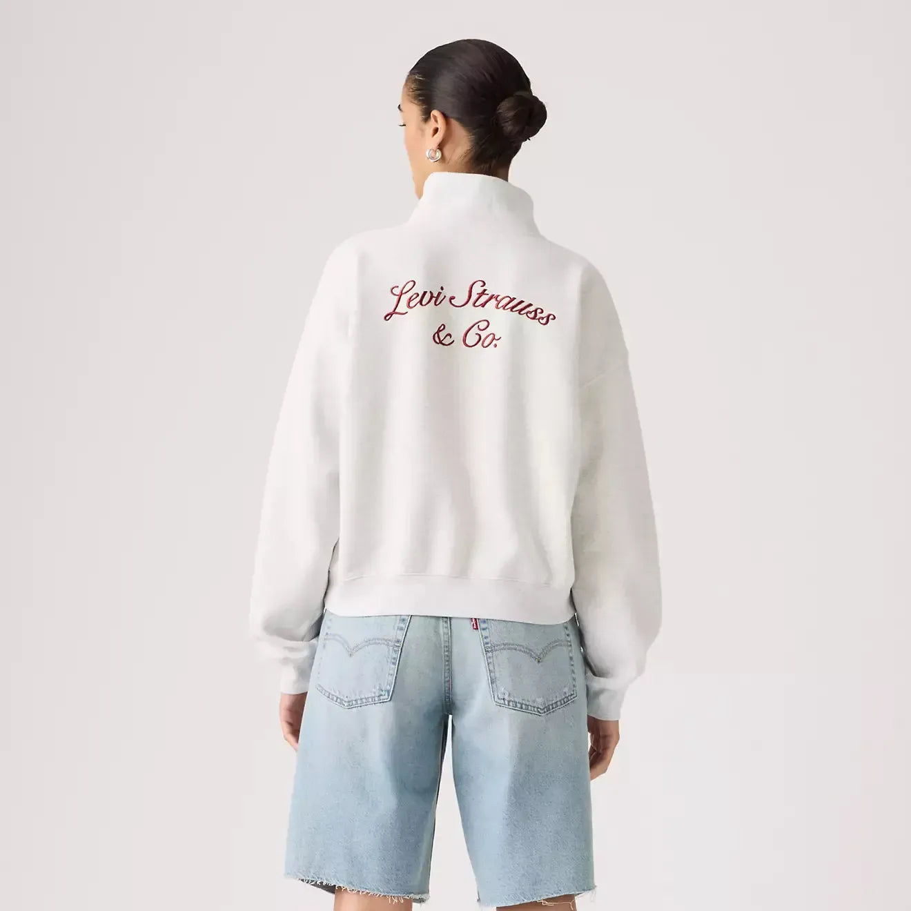 VINTAGE BOXY 1/4 ZIP SWEATSHIRT-LADIES LOUNGE & SLEEPWEAR-LEVIS-JB Evans Fashions & Footwear
