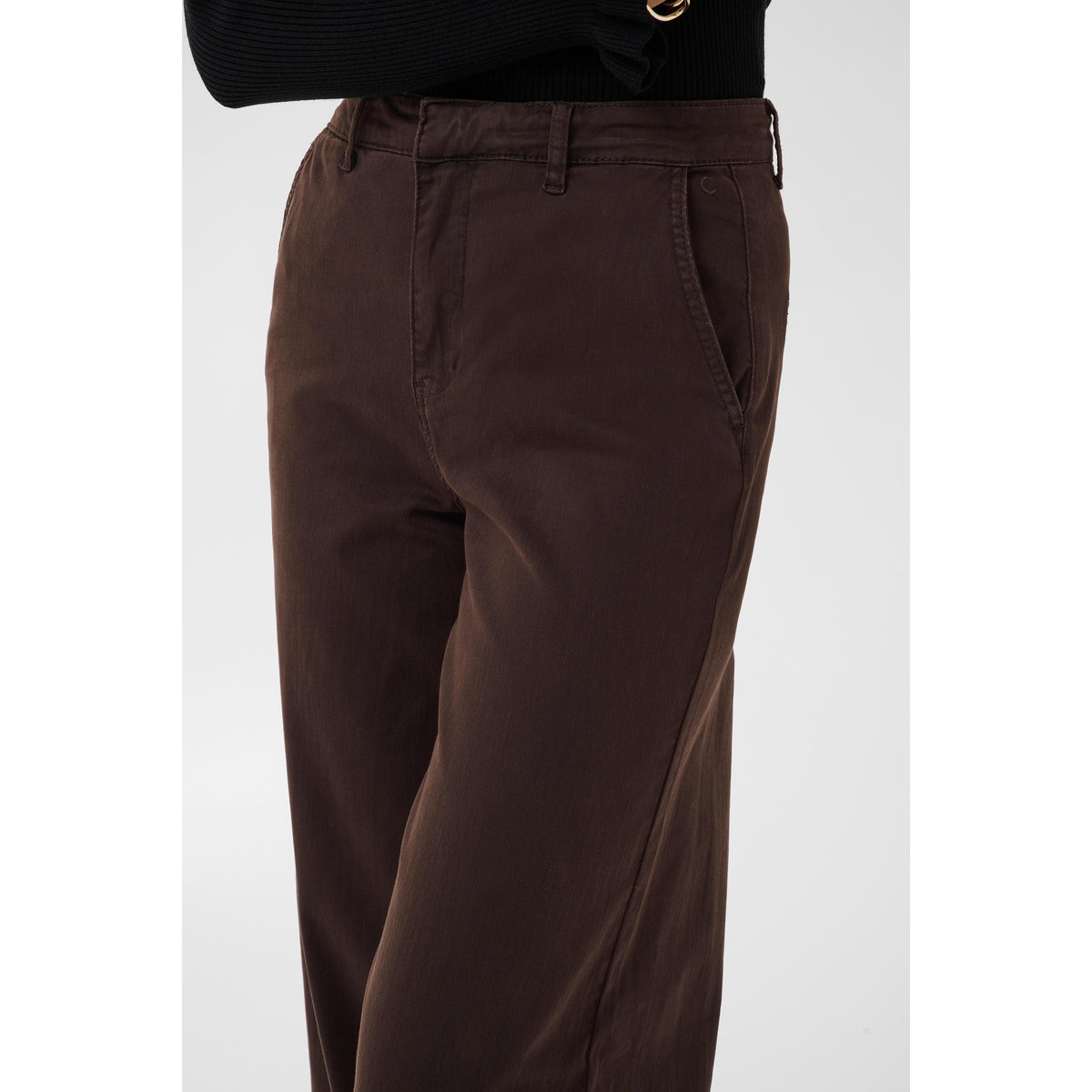 VISTI COLOURED DENIM PANT-LADIES DENIM-CREAM-JB Evans Fashions & Footwear