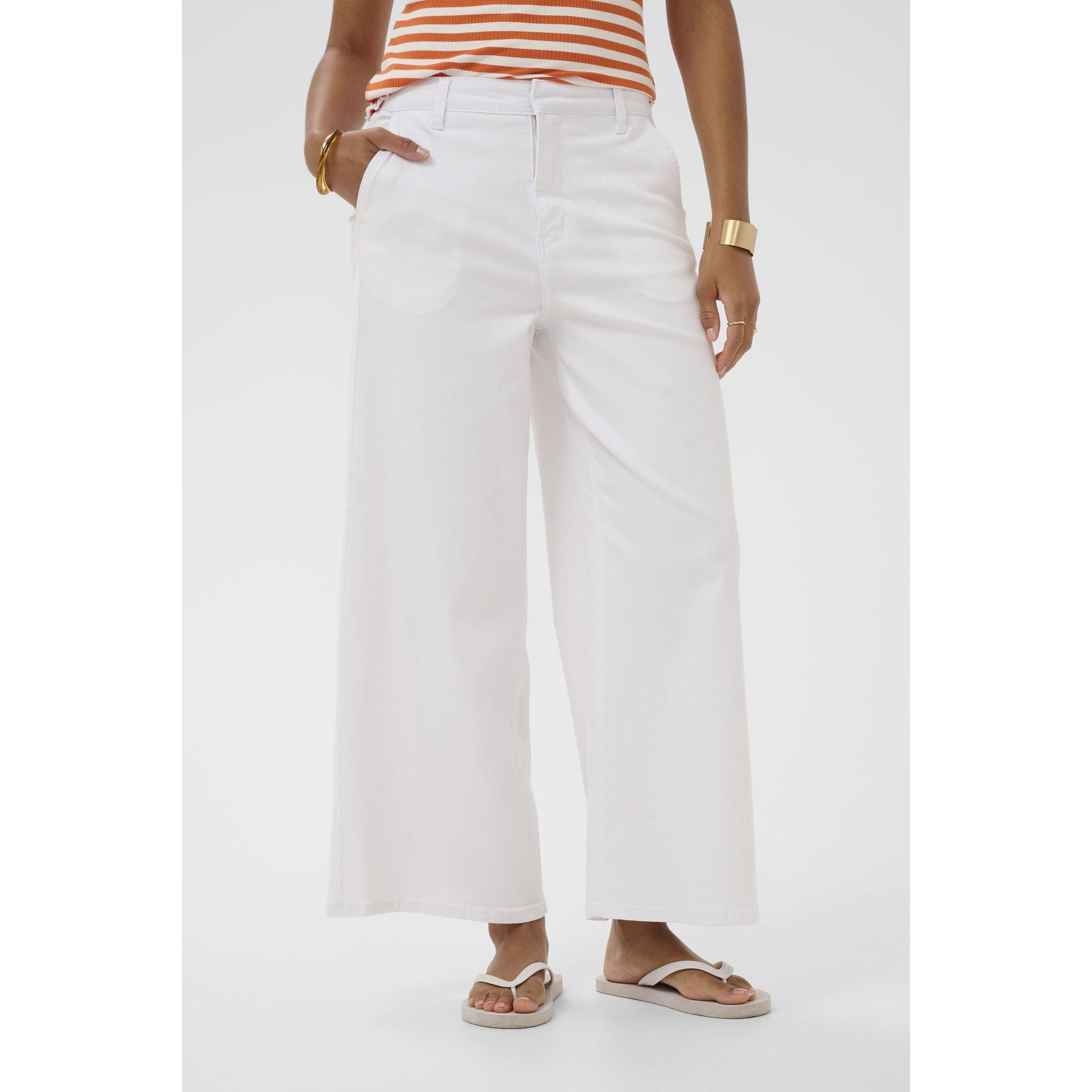 VISTI JEANS-LADIES PANTS-CREAM-JB Evans Fashions & Footwear