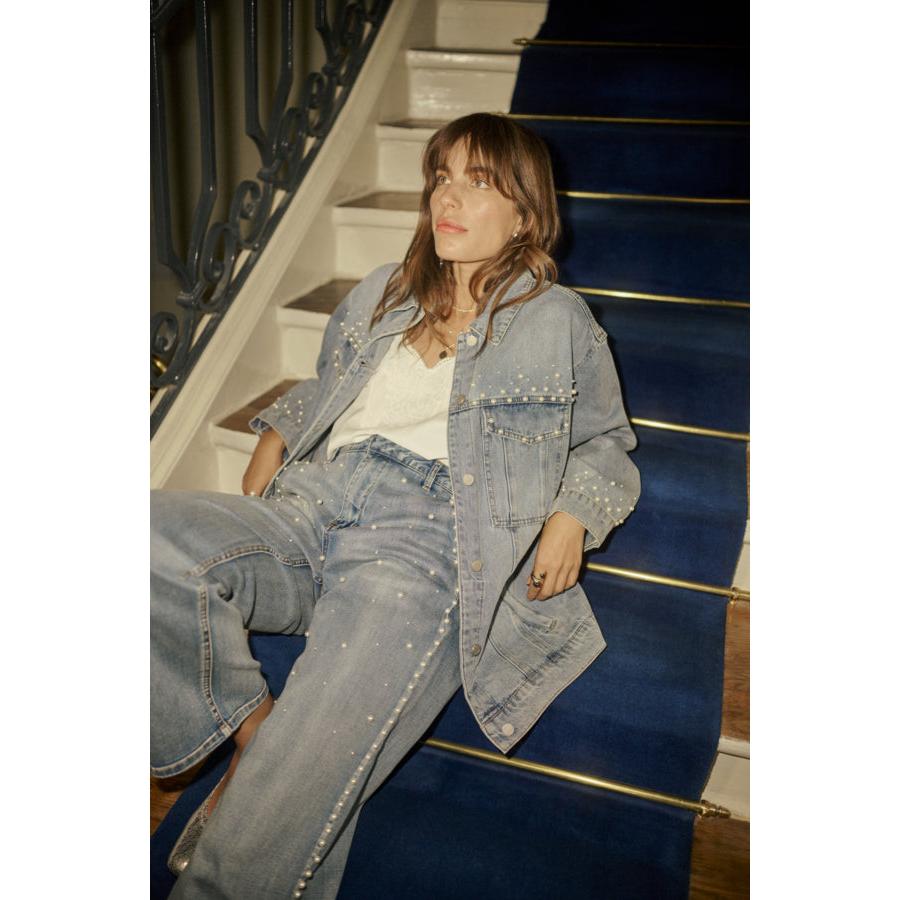 VISTI STRAIGHT DECO PANT-LADIES PANTS-CREAM-JB Evans Fashions & Footwear