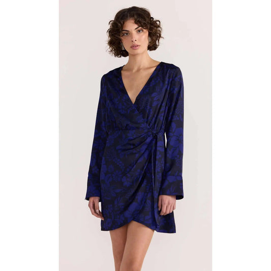 VIVI WRAP MINI DRESS-LADIES DRESSES & JUMPERS-MINK PINK-JB Evans Fashions & Footwear