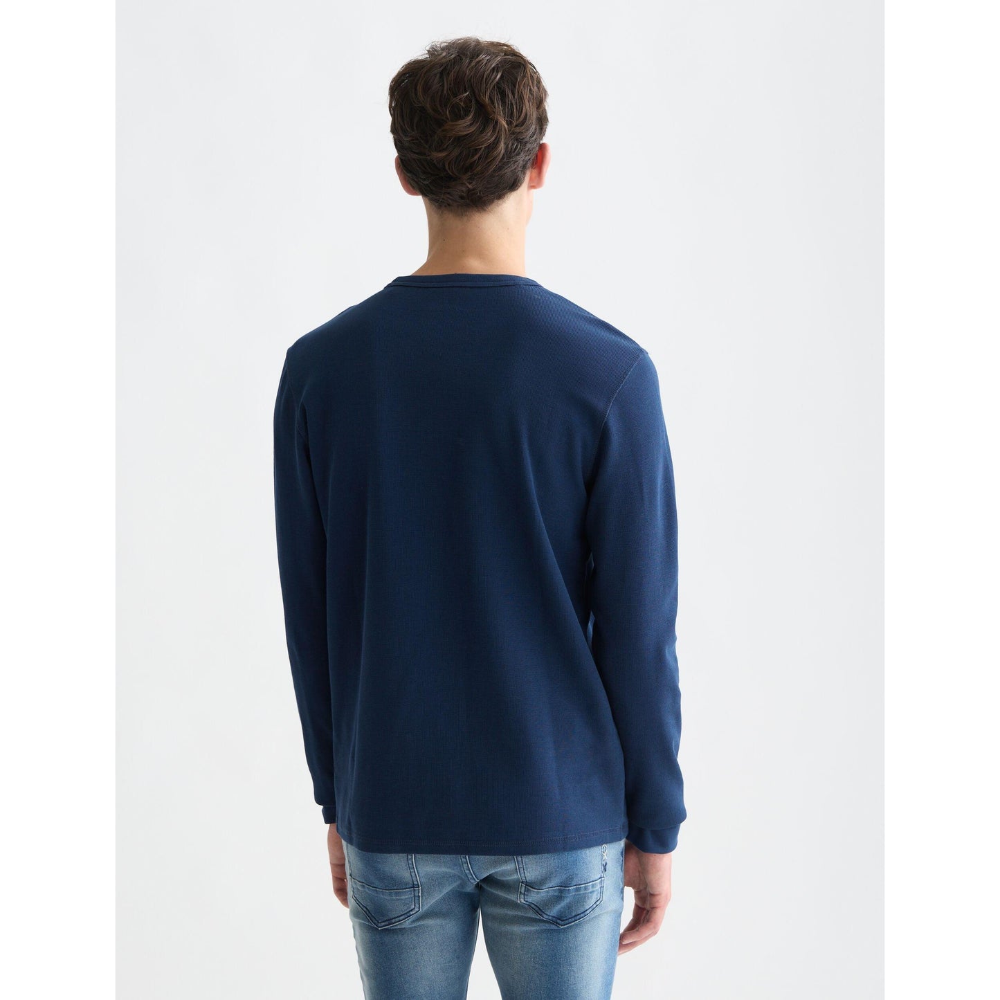 WAFFLE KNIT REGULAR FIT LONG SLEEVE-MENS SWEATERS & KNITS-SCOTCH & SODA-JB Evans Fashions & Footwear